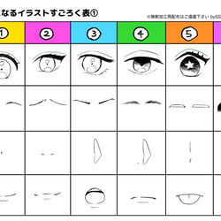 This is a pixiv picture whose title is ほぼ美形になるイラストすごろく(福笑い).