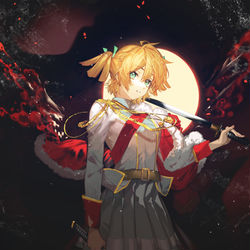 This is a pixiv picture whose title is 月.