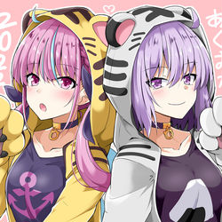 This is a pixiv picture whose title is 正月あくおか.