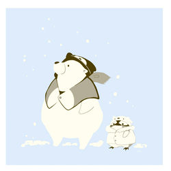 This is a pixiv picture whose title is 雪の日.