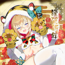 This is a pixiv picture whose title is お正月虎ママ♂.