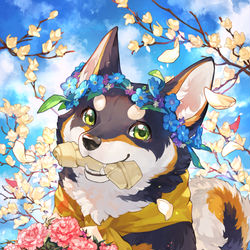 This is a pixiv picture whose title is 【お仕事】黒井しばさんの誕生日グッズイラスト.