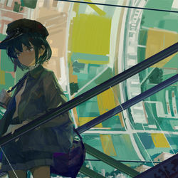 This is a pixiv picture whose title is 到站.
