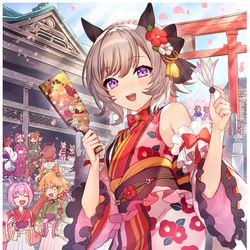 This is a pixiv picture whose title is あけまして.