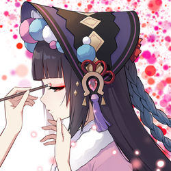 This is a pixiv picture whose title is 为你画眉.