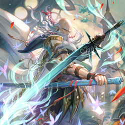 This is a pixiv picture whose title is 【シャドウバース】リバースブレイダー・アマツ.