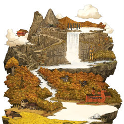 This is a pixiv picture whose title is 幻想郷柱状地図.