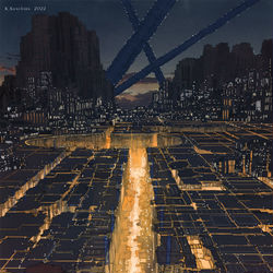 This is a pixiv picture whose title is 夜の輝き.