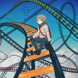 This is a pixiv picture whose title is 誰かに敷かれたレールがヤバい.