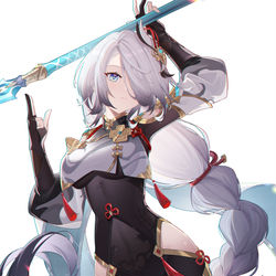 This is a pixiv picture whose title is 申鹤.