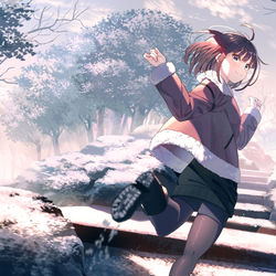 This is a pixiv picture whose title is 雪世界へ一緒に.