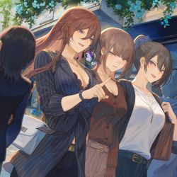 This is a pixiv picture whose title is 姉妹で仲良くお出かけ.