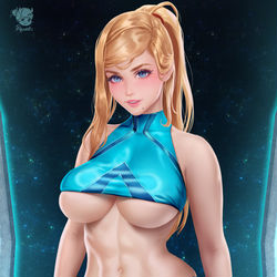 This is a pixiv picture whose title is Samus Aran.