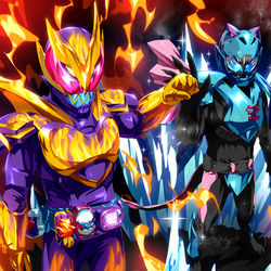 This is a pixiv picture whose title is 『ボルケーノ！』.