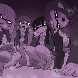 This is a pixiv picture whose title is イカギャルズ.