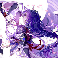 This is a pixiv picture whose title is 雷電将軍.