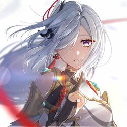 This is a pixiv picture whose title is 云起鹤归.