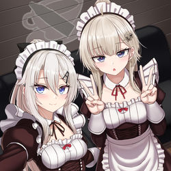 This is a pixiv picture whose title is 自撮り弾丸カフェ.