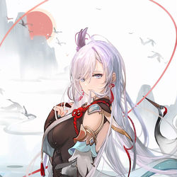 This is a pixiv picture whose title is 鹤.