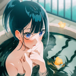 This is a pixiv picture whose title is 露天風呂付き個室.