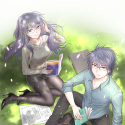 This is a pixiv picture whose title is ヒマな大学院生の絵.