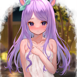 This is a pixiv picture whose title is 温泉旅行マックイーン.