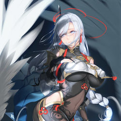 This is a pixiv picture whose title is 申鹤.