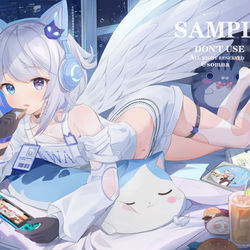 This is a pixiv picture whose title is good night.