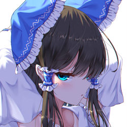 This is a pixiv picture whose title is 青霊夢.