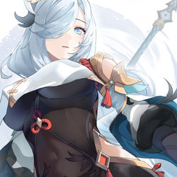 This is a pixiv picture whose title is 申鹤.