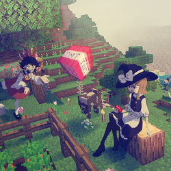 This is a pixiv picture whose title is Minecraft.