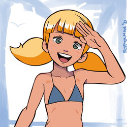 This is a pixiv picture whose title is penny in bikini.