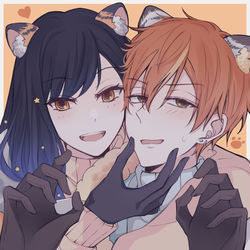 This is a pixiv picture whose title is がお 🐯 【彰杏/冬こは】.