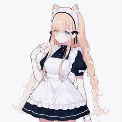 This is a pixiv picture whose title is 猫メイド.