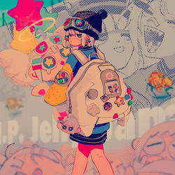 This is a pixiv picture whose title is つくりもののうみ.