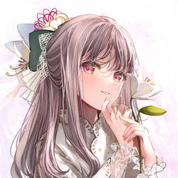This is a pixiv picture whose title is 白百合の君.