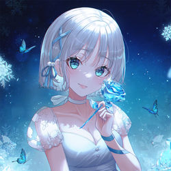 This is a pixiv picture whose title is Blue.