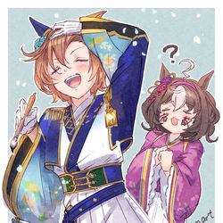 This is a pixiv picture whose title is 🎍テイエムオペラオーとメイショウドトウ🎍.