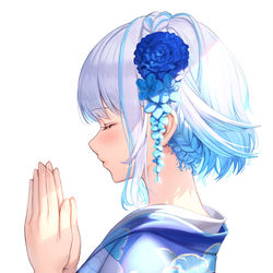 This is a pixiv picture whose title is 🙏.