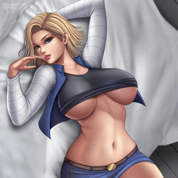 This is a pixiv picture whose title is Android 18.