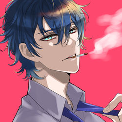 This is a pixiv picture whose title is 🚬.