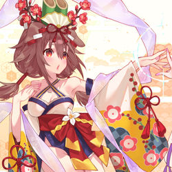 This is a pixiv picture whose title is 戌神ころね Inugami Korone.