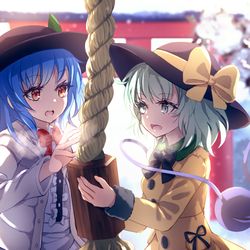 This is a pixiv picture whose title is 初詣.