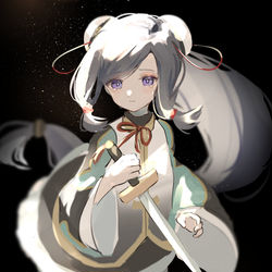 This is a pixiv picture whose title is 幼少期申鶴.