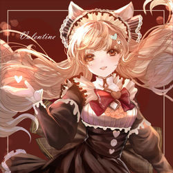 This is a pixiv picture whose title is バレンタインチョコレート×メイド.