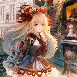 This is a pixiv picture whose title is 恋の叶う魔女のチョコレート屋さん.
