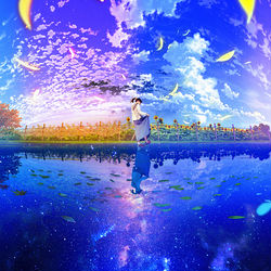 This is a pixiv picture whose title is 双景.