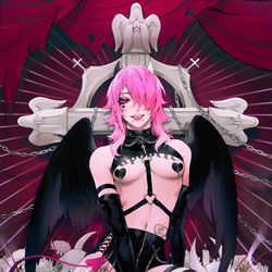 This is a pixiv picture whose title is 夢魔.