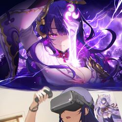 This is a pixiv picture whose title is VR raiden.