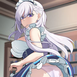 This is a pixiv picture whose title is ベルファストのにらみつける攻撃.
